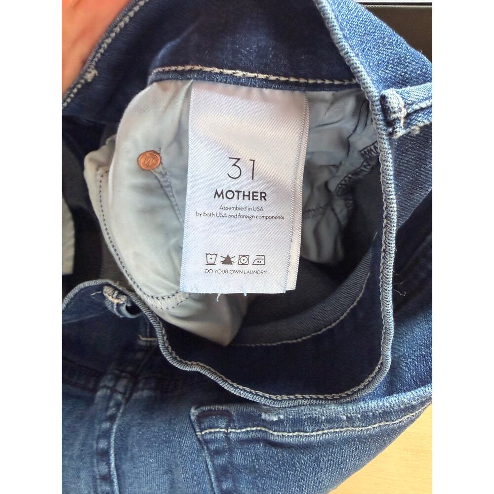 Mother undone hem denim mini skirt - Picture 7 of 8